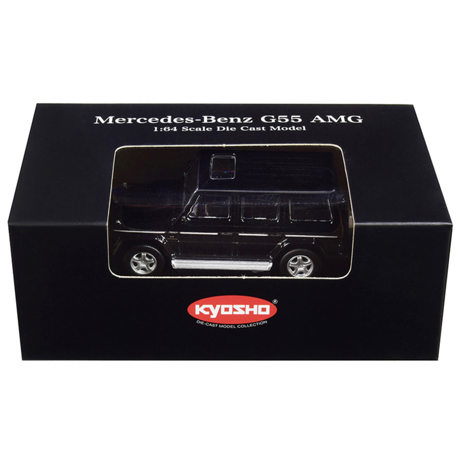 Mercedes Benz G55 Amg Black 1/64 Diecast Model Car By Kyosho K07021g1
