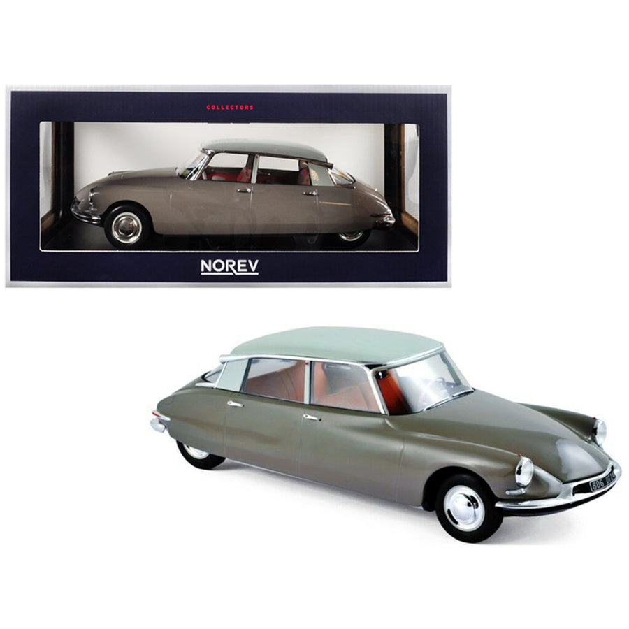 1959 Citroen Ds 19 Light Brown With Carrare White Top 1/18 Diecast Model Car By Norev 181481