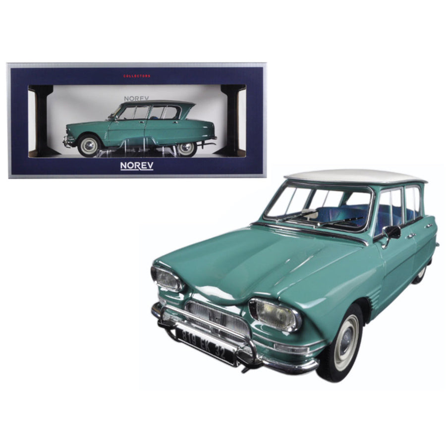 1964 Citroen Ami 6 Jade Green 1/18 Diecast Model Car By Norev 181536
