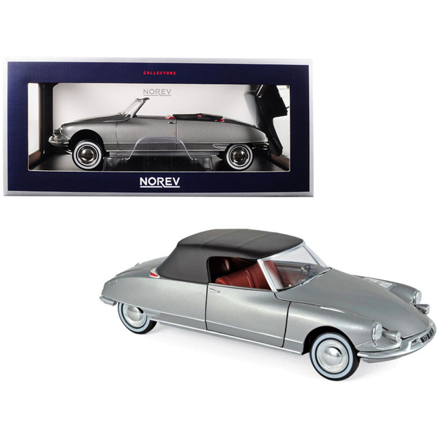 1961 Citroen Ds 19 Cabriolet Pearl Grey 1/18 Diecast Model Car By Norev 181598