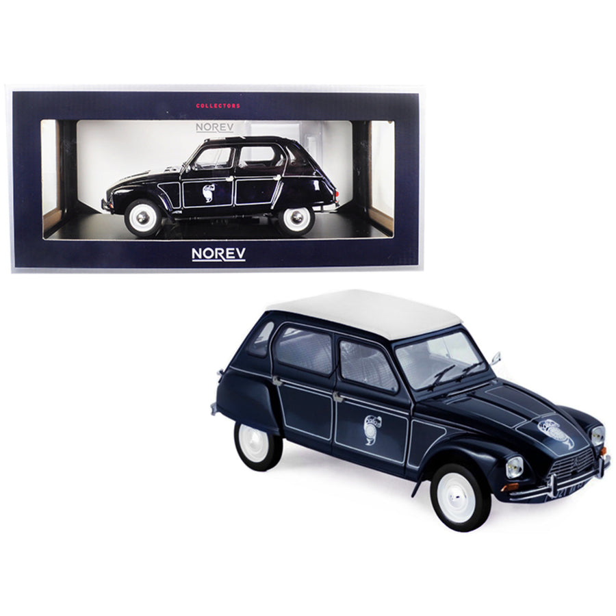 1977 Citroen Dyane 6 Caban Dark Blue 1/18 Diecast Model Car By Norev 181622