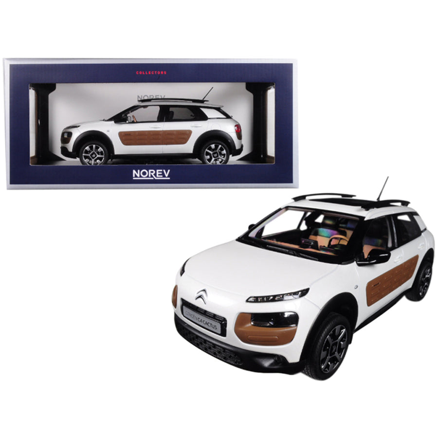 2014 Citroen C4 Cactus Pearl White With Chocolate Airbump 1/18 Diecast Model Car By Norev 181651
