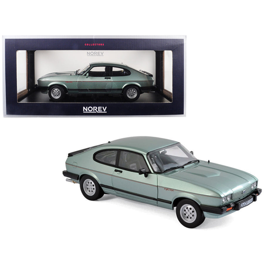 1982 Ford Capri 2.8 Injection Light Green Metallic 1/18 Diecast Model Car By Norev 182719