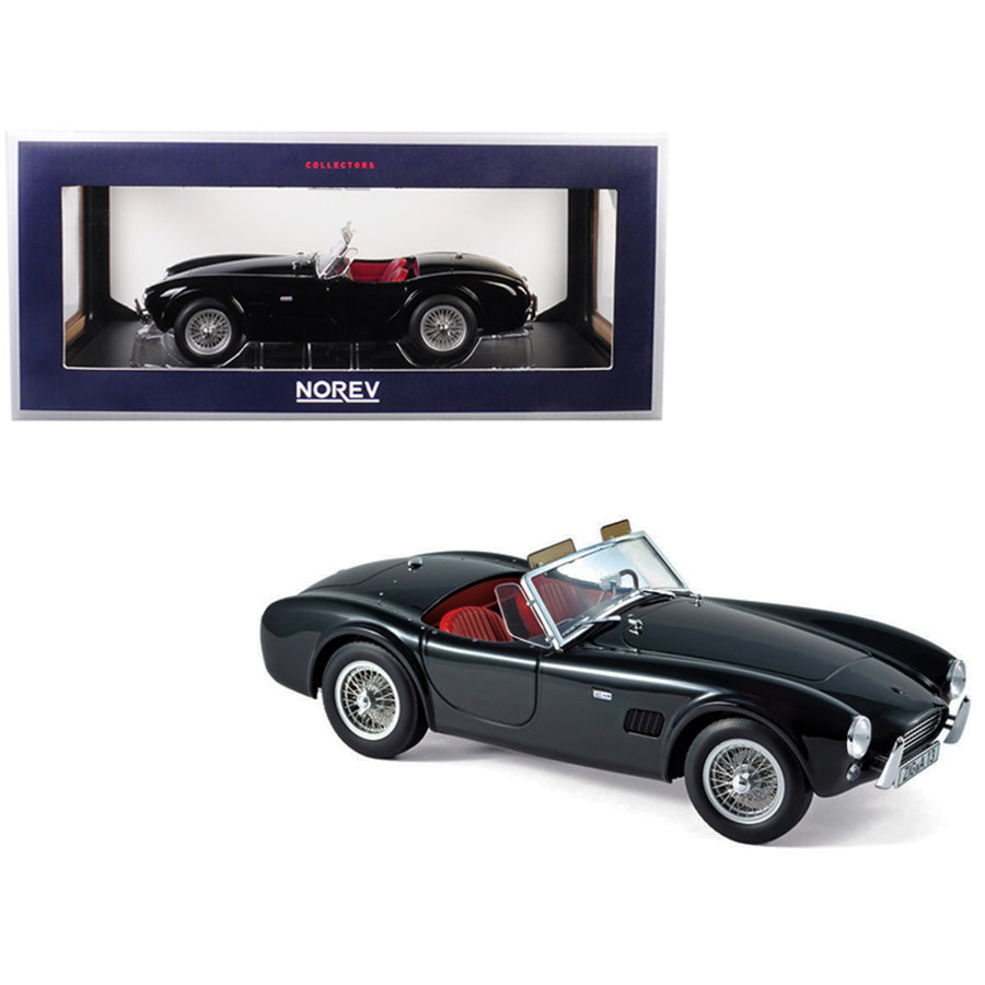 1963 Shelby Ac Cobra 289 Roadster Black 1/18 Diecast Model Car By Norev 182754