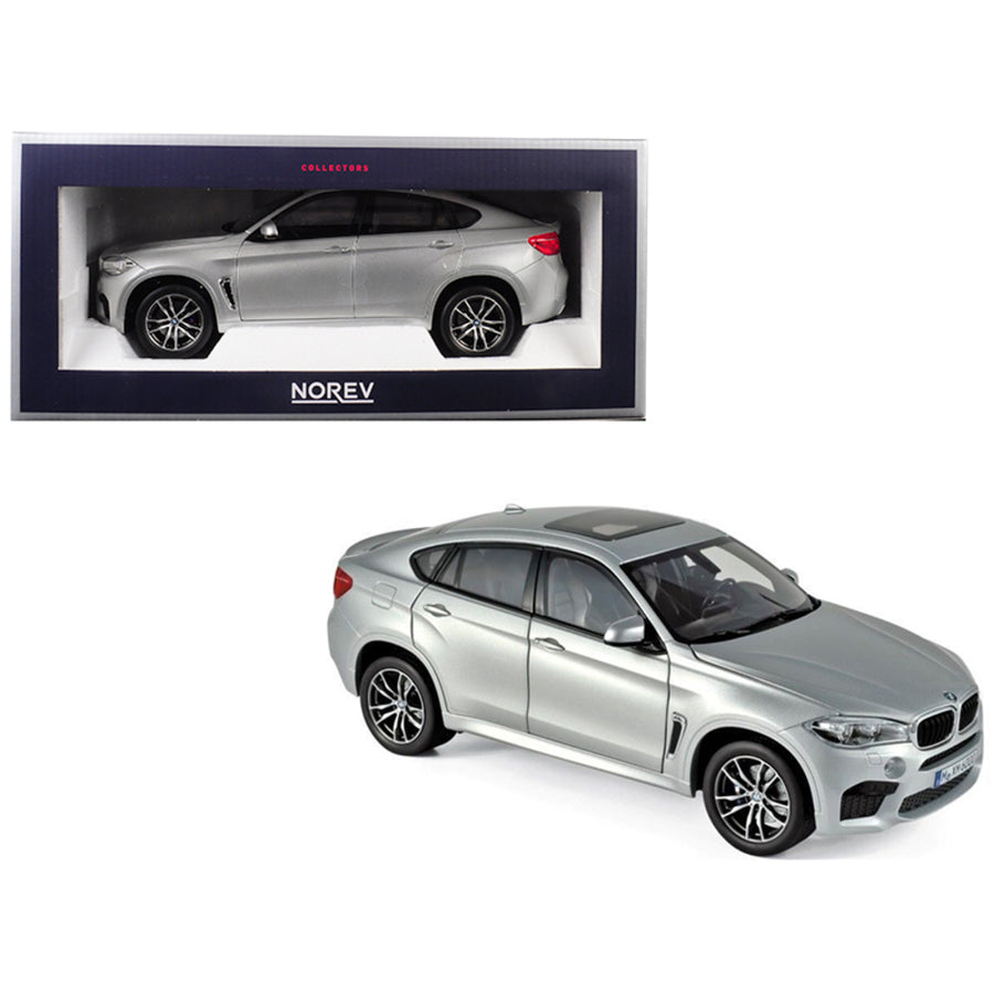 2015 Bmw X6 M Silver Metallic 1/18 Diecast Model Car By Norev 183200
