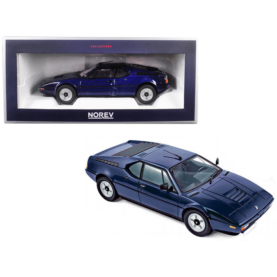 1980 Bmw M1 Dark Blue 1/18 Diecast Model Car By Norev 183224