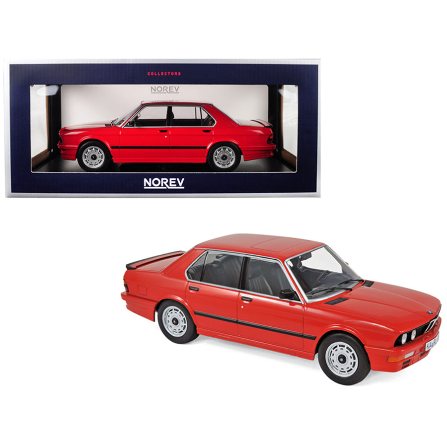 1986 Bmw M535i Red 1/18 Diecast Model Car By Norev 183262