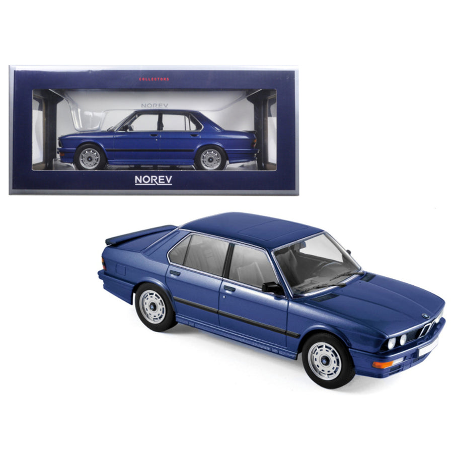 1987 Bmw M535i Blue Metallic 1/18 Diecast Model Car By Norev 183267