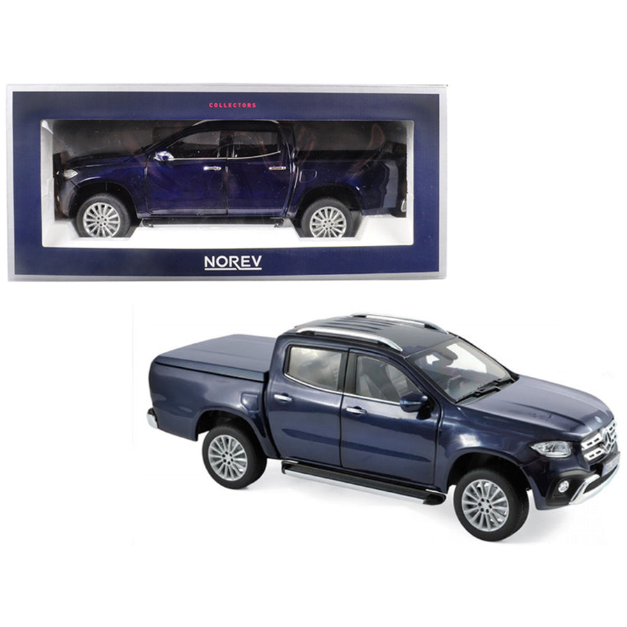 2017 Mercedes Benz X-class Pickup Truck Dark Blue Metallic 1/18 Diecast Model Car By Norev 183421