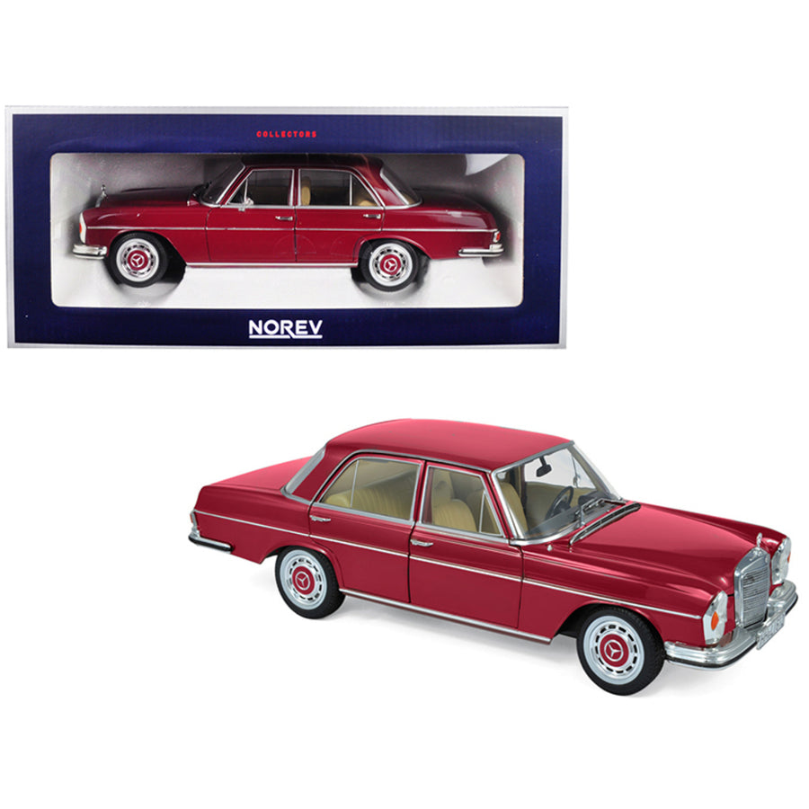 1968 Mercedes Benz 280 Se Dark Red 1/18 Diecast Model Car By Norev 183431