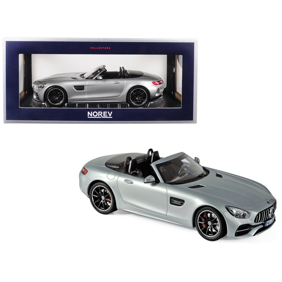 2017 Mercedes Amg Gt C Roadster Silver Metallic 1/18 Diecast Model Car By Norev 183453