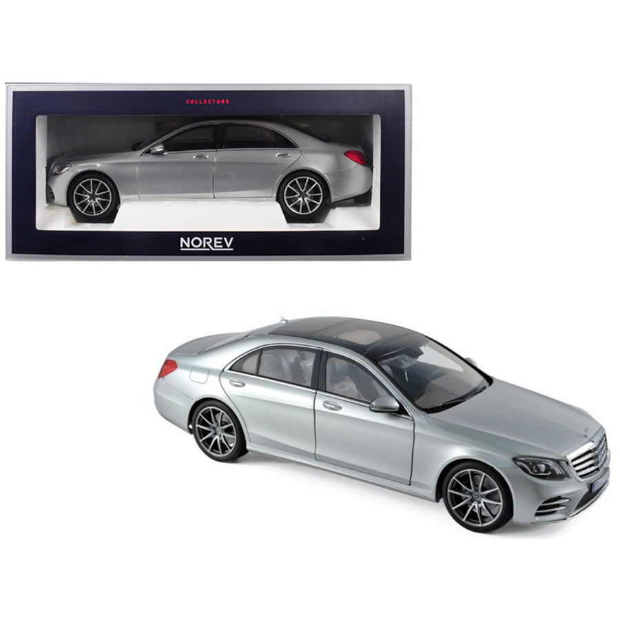 2018 Mercedes S Class Amg Line Silver Metallic 1/18 Diecast Model Car By Norev 183479