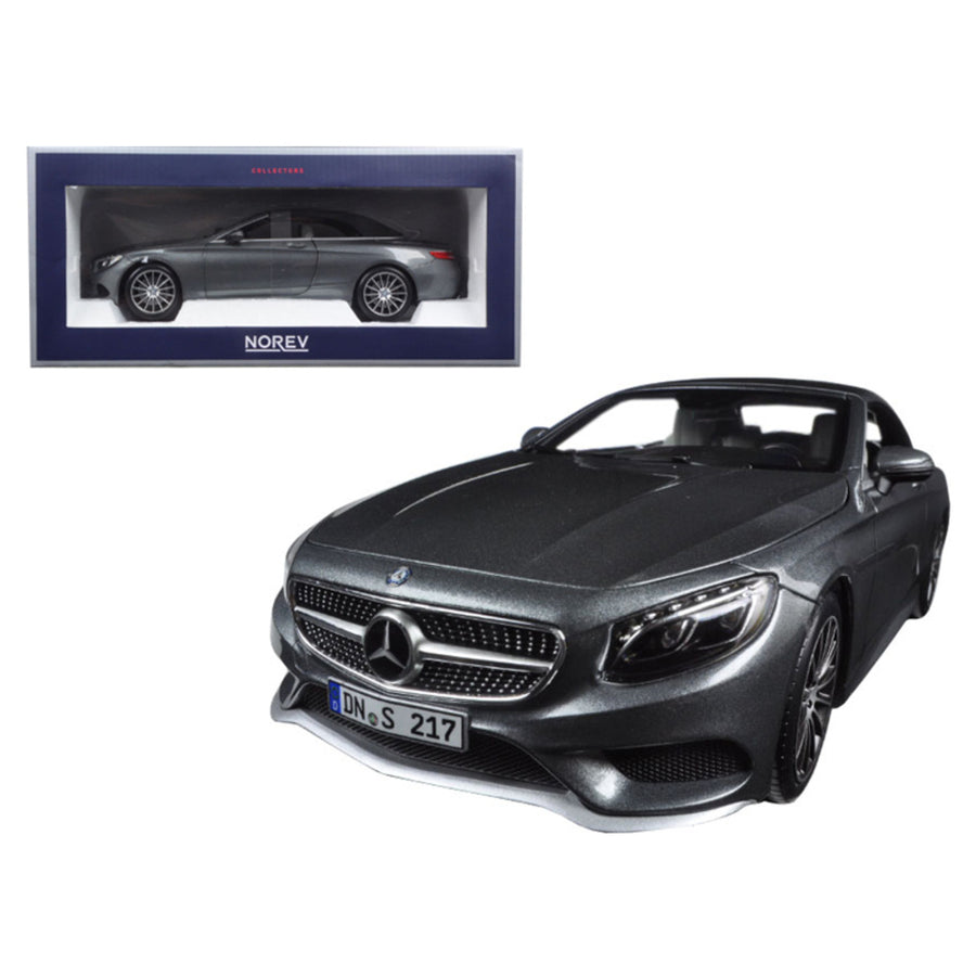 2015 Mercedes S Class Convertible Grey Metallic 1/18 Diecast Model Car By Norev 183484
