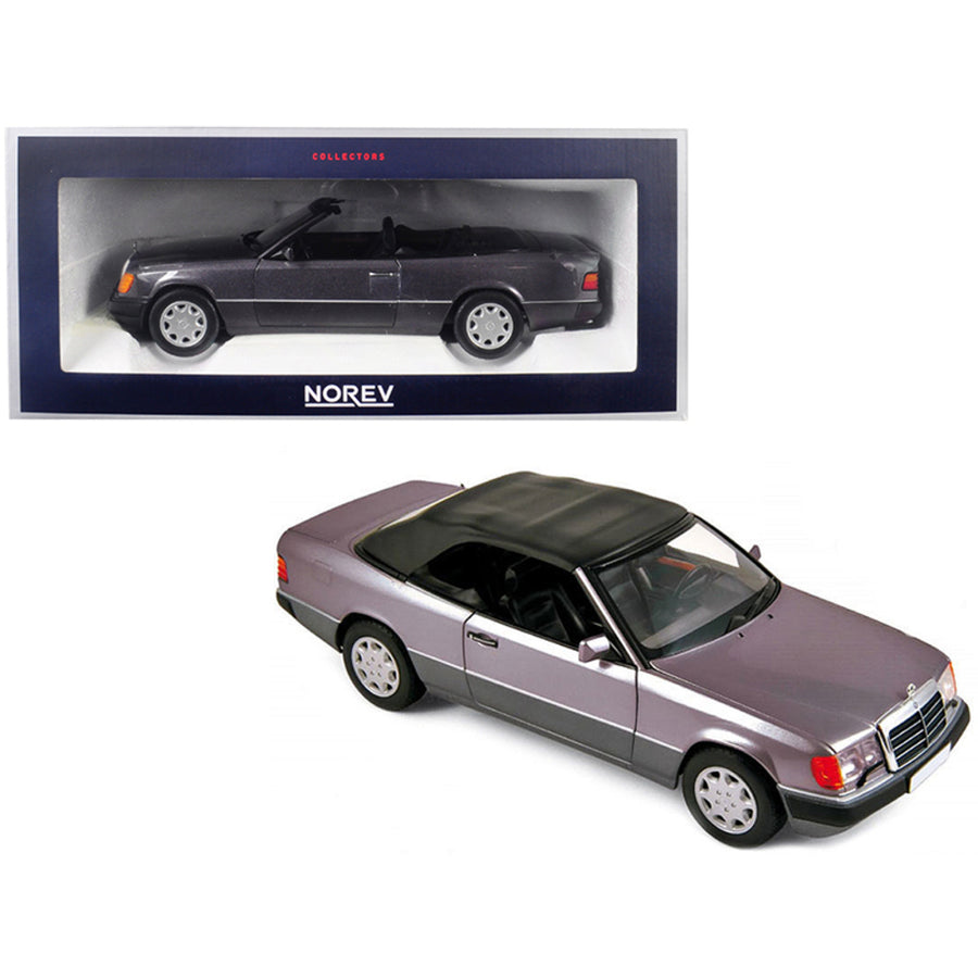 1990 Mercedes Benz 300 Ce-24 Cabriolet Metallic Purple 1/18 Diecast Model Car By Norev 183567