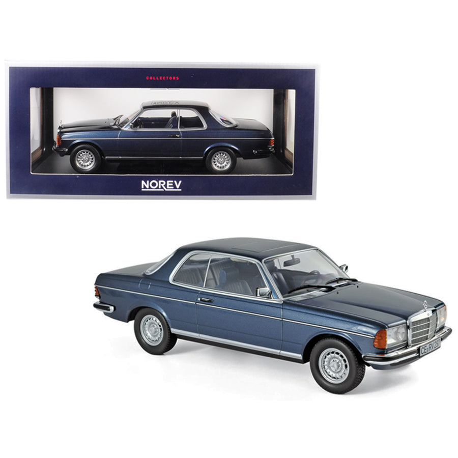 1980 Mercedes Benz 280 Ce Coupe Blue Metallic 1/18 Diecast Model Car By Norev 183589