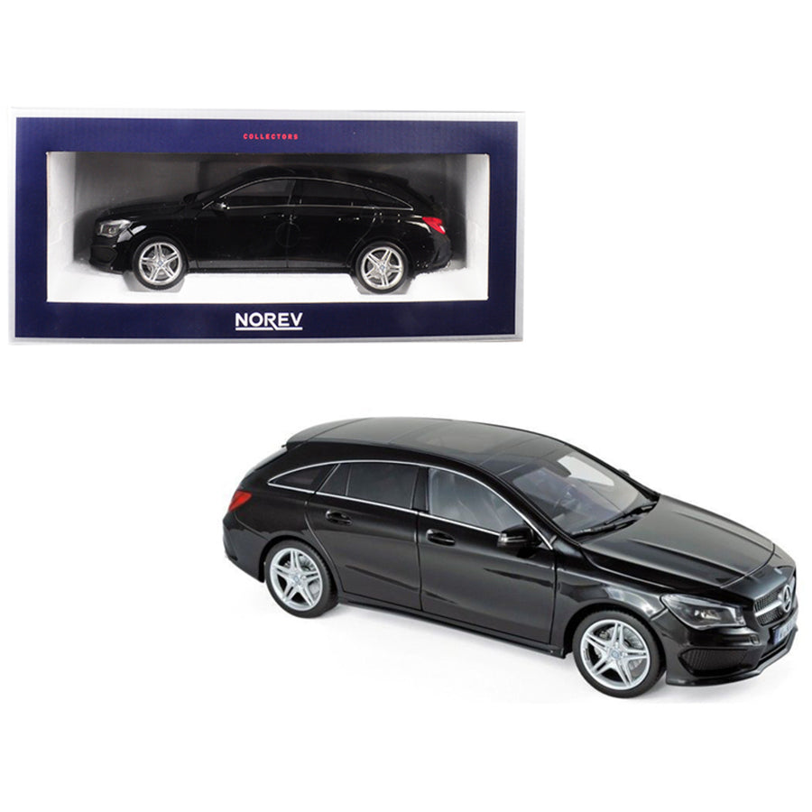 2015 Mercedes Cla Class Shooting Brake Wagon Black 1/18 Diecast Model Car By Norev 183598