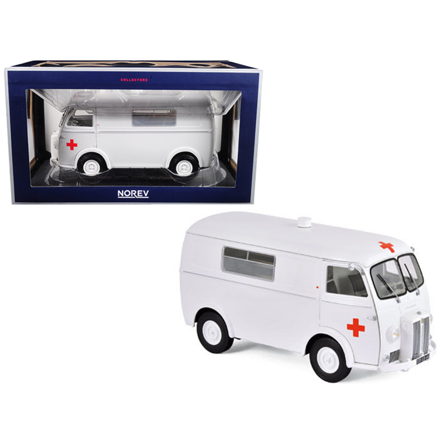 1963 Peugeot D4b Ambulance 1/18 Diecast Model Car By Norev 184699