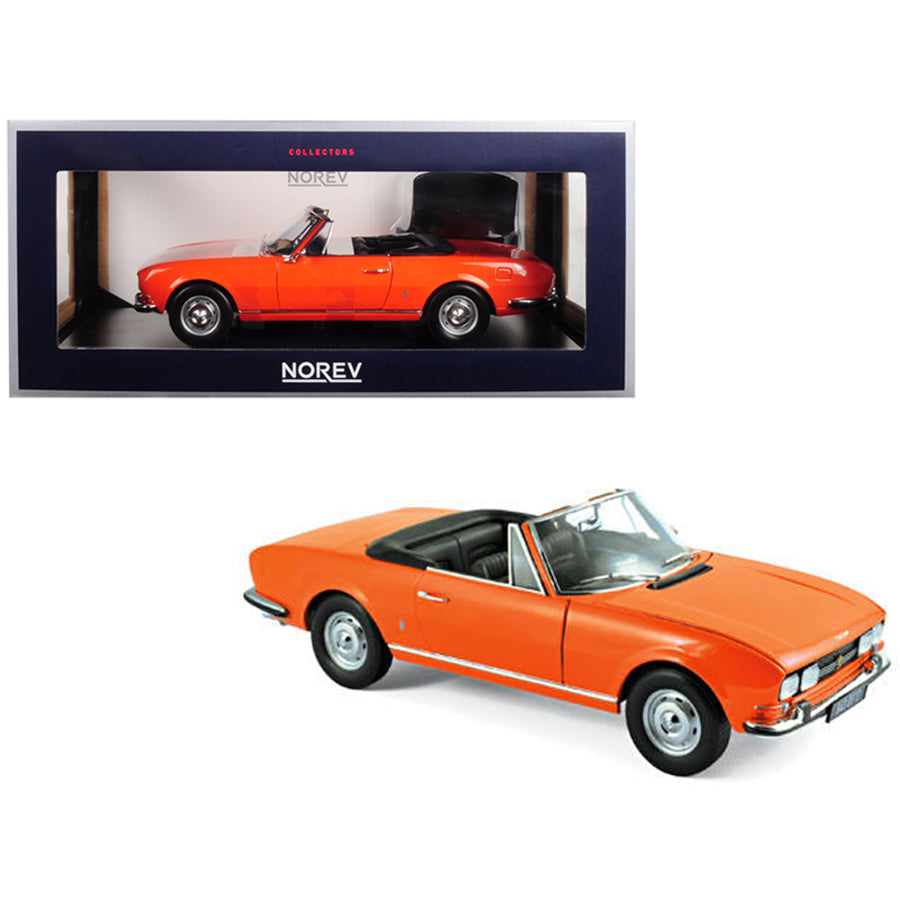 1970 Peugeot 504 Cabriolet Capucine Yellow 1/18 Diecast Model Car By Norev 184826