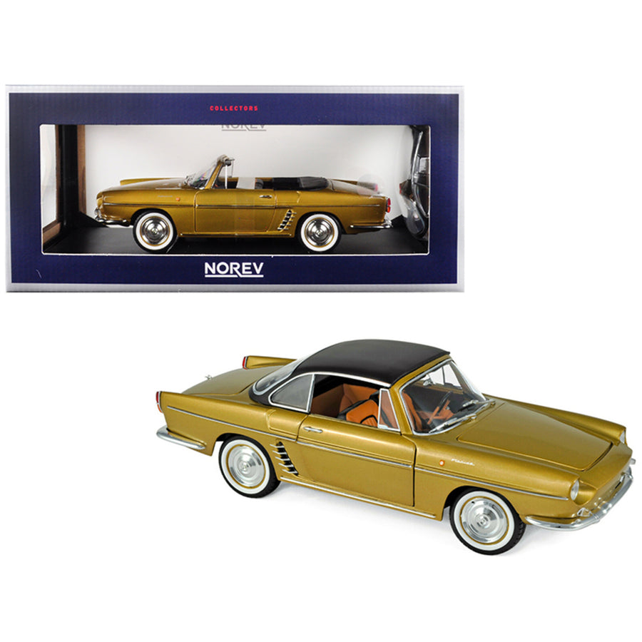 1959 Renault Floride Convertible Metallic Bahamas Yellow/ Gold 1/18 Diecast Model Car By Norev 185182
