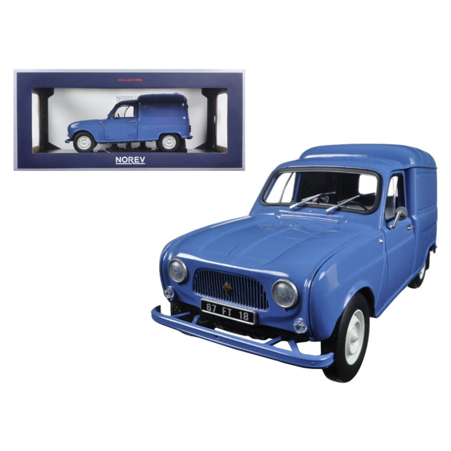 1965 Renault 4 Fourgonette Blue 1/18 Diecast Model Car By Norev 185188