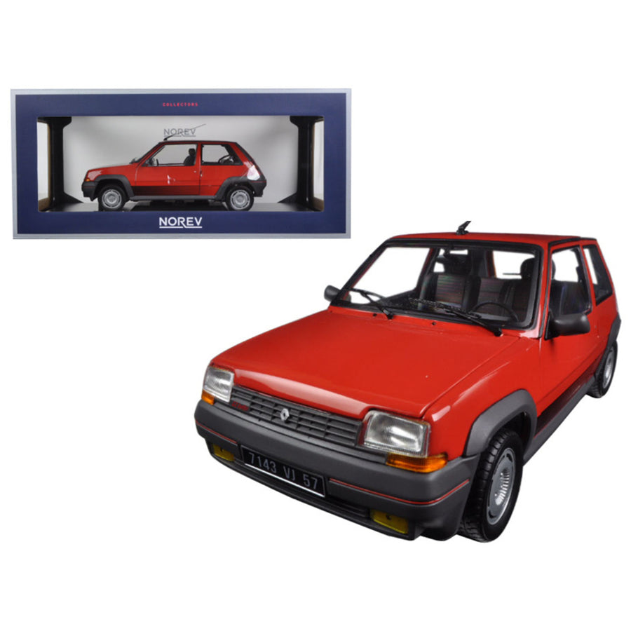 1986 Renault Supercinq Gt Turbo Red 1/18 Diecast Model Car By Norev 185208