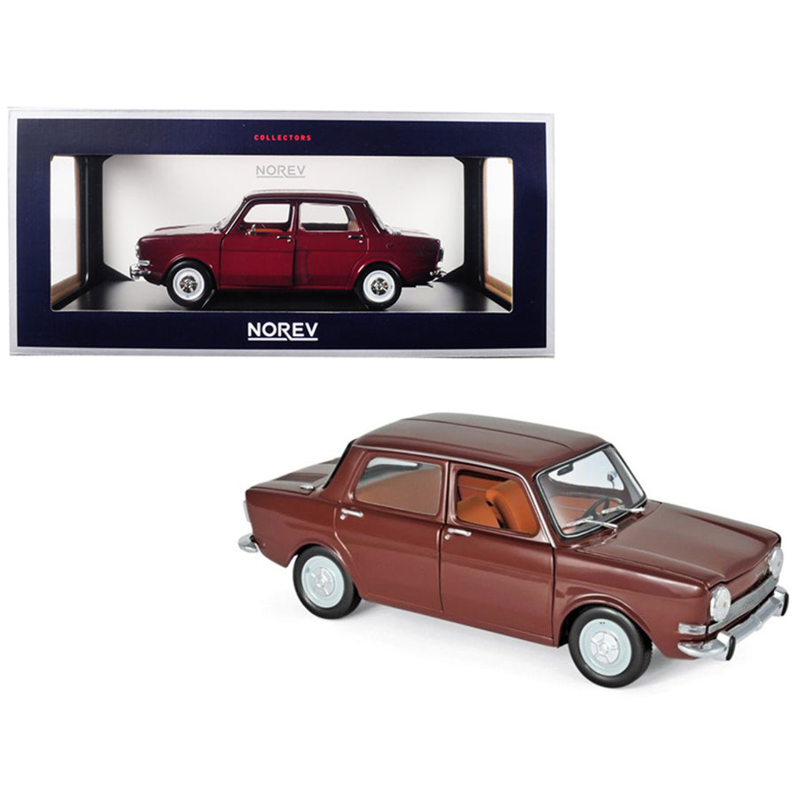 1974 Simca 1000 Ls Amarante Red 1/18 Diecast Model Car By Norev 185713