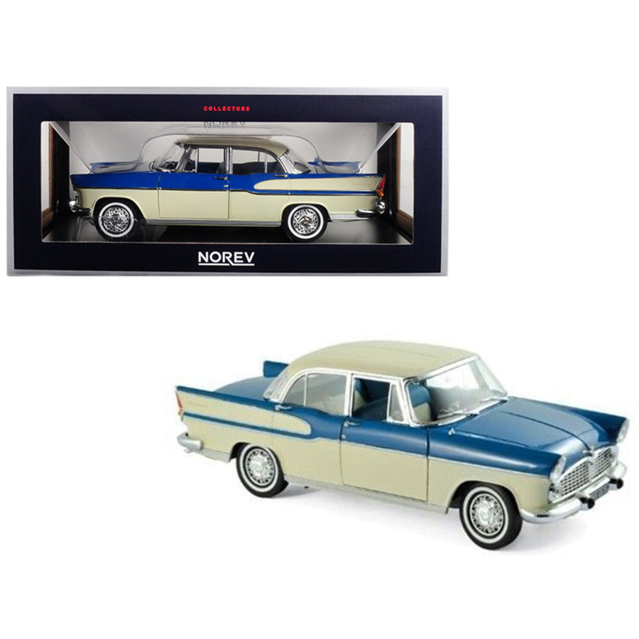 1960 Simca Vedette Chambord Tropic Green And China Ivory 1/18 Diecast Model Car By Norev 185727