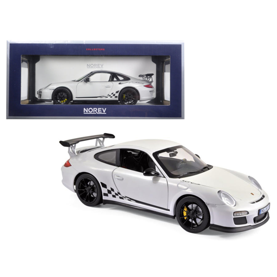 2010 Porsche 911 Gt3 Rs White And Black Trim 1/18 Diecast Model Car By Norev 187561
