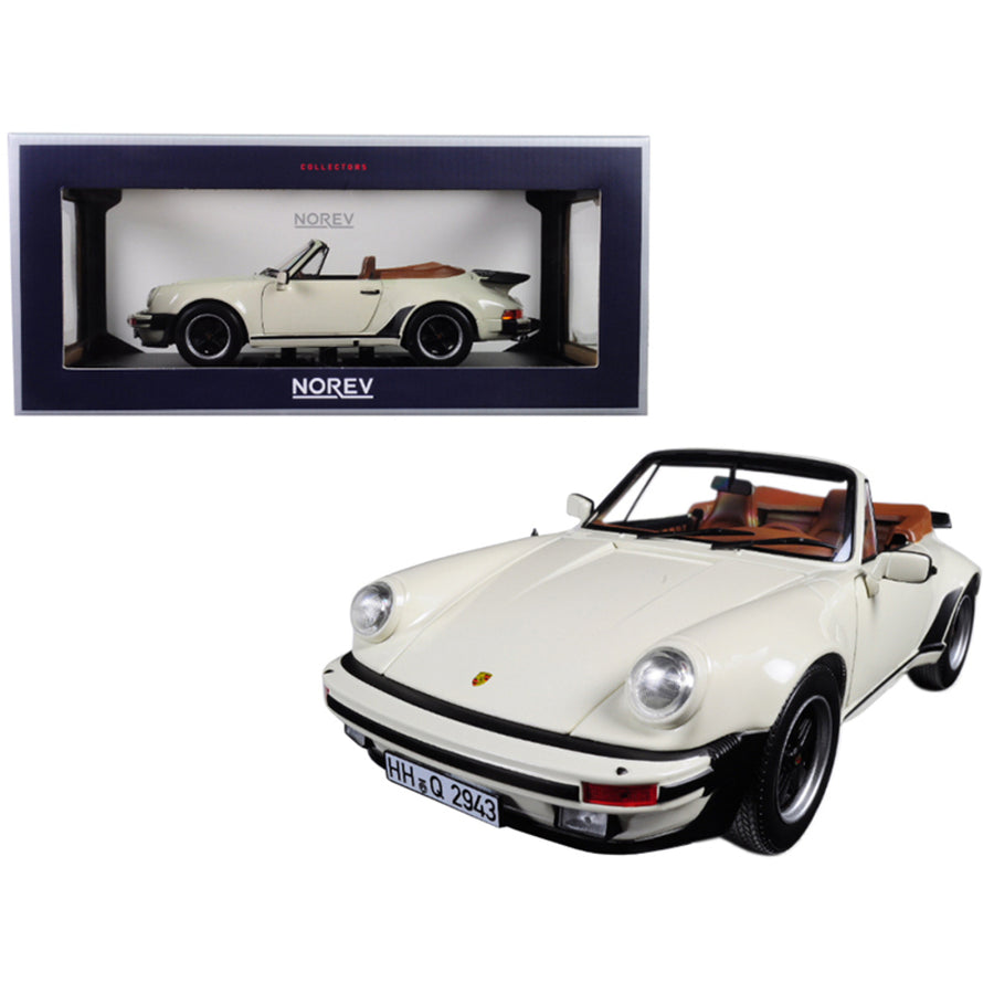1987 Porsche 911 Turbo Cabriolet Ivory 1/18 Diecast Model Car By Norev 187661