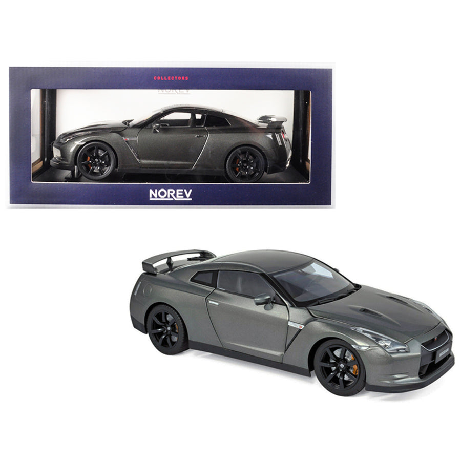 2008 Nissan Gtr R-35 Metallic Dark Gray 1/18 Diecast Model Car By Norev 188053