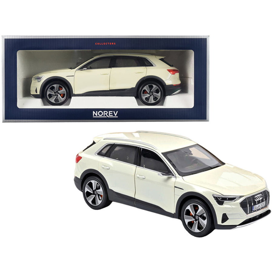 2019 Audi E-tron Yellowish White Metallic 1/18 Diecast Model Car By Norev 188310