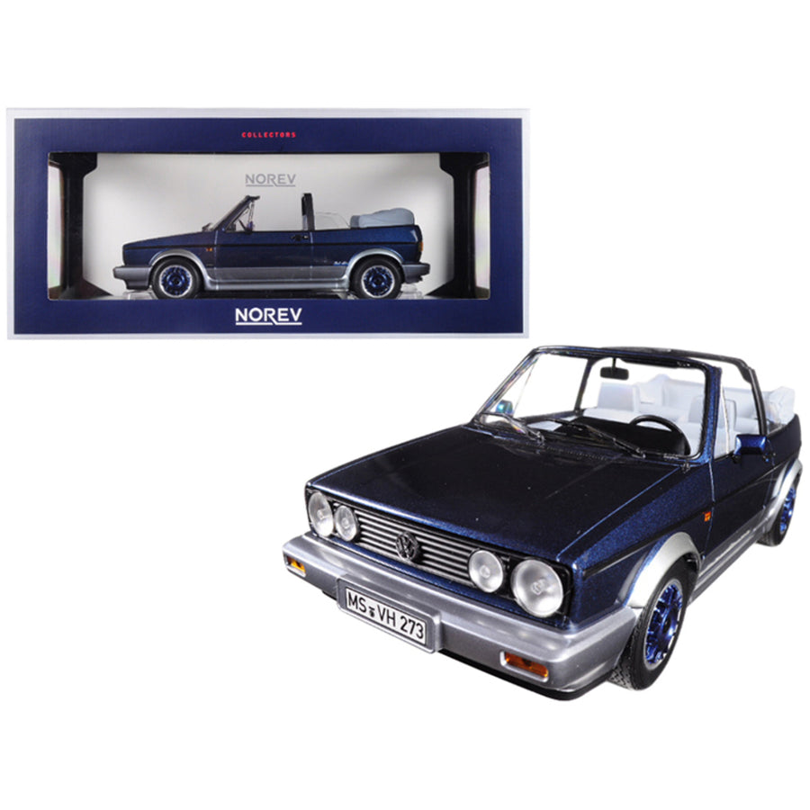 1992 Volkswagen Golf Cabriolet Bel Air Blue Metallic 1/18 Diecast Model Car By Norev 188404