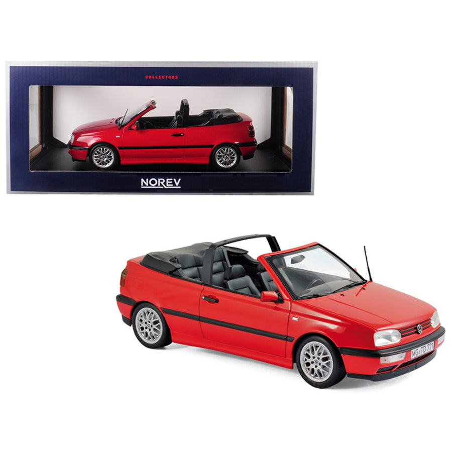 1995 Volkswagen Golf Cabriolet Red 1/18 Diecast Model Car By Norev 188433