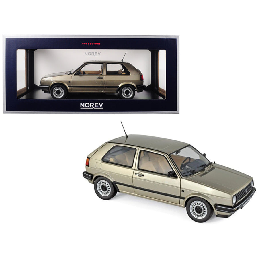 1988 Volkswagen Golf Cl Metallic Beige 1/18 Diecast Model Car By Norev 188519