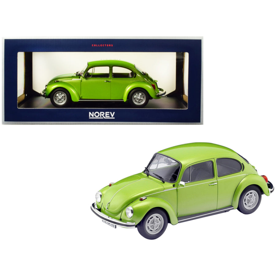 1973 Volkswagen Beetle 1303 Metallic Green 1/18 Diecast Model Car By Norev 188523