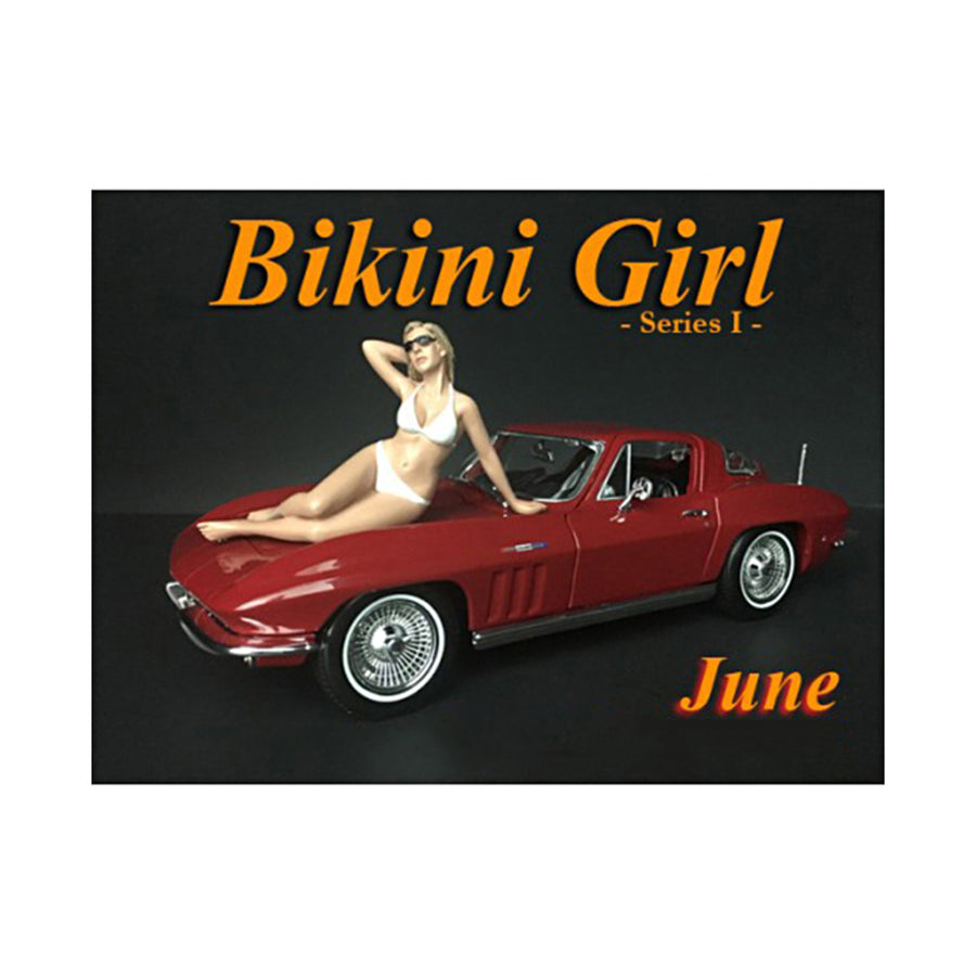 June Bikini Calendar Girl Figure For 1/24 Scale Models By American Diorama 38270