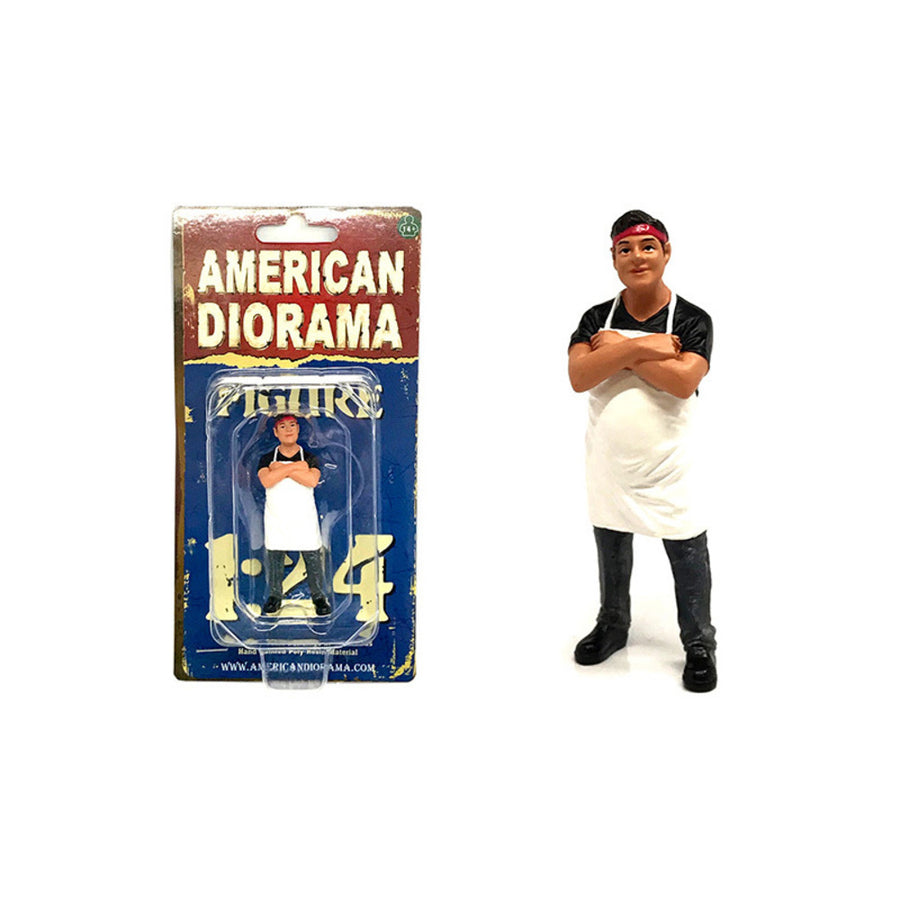 Food Truck Chef Victor Figure For 1/24 Scale Models By American Diorama 38441