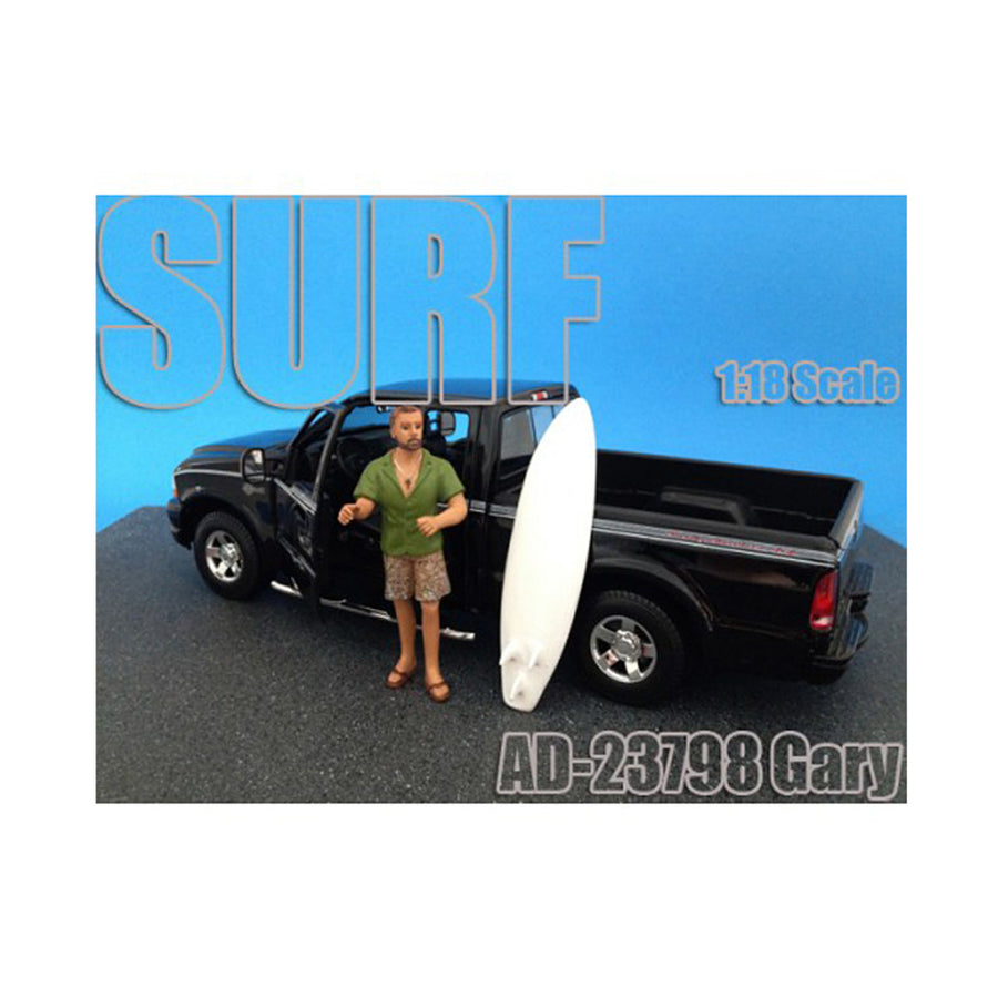 Surfer Gary Figure For 1:18 Diecast Model Cars By American Diorama 23798
