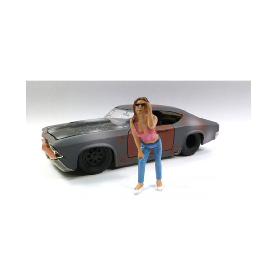 Look Out Girl Erika Figure For 1:24 Scale Diecast Car Models By American Diorama 23818