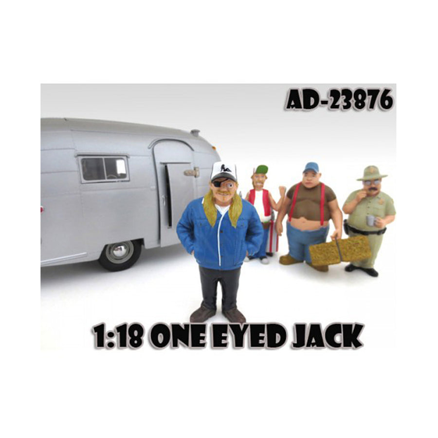 One Eyed Jack Trailer Park Figure For 1:18 Scale Diecast Model Cars By American Diorama 23876