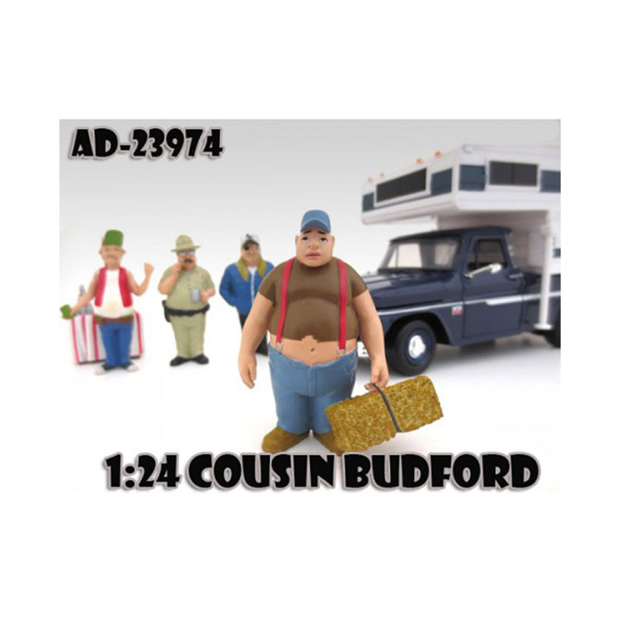 Cousin Budford Trailer Park Figure For 1:24 Scale Diecast Model Cars By American Diorama 23974