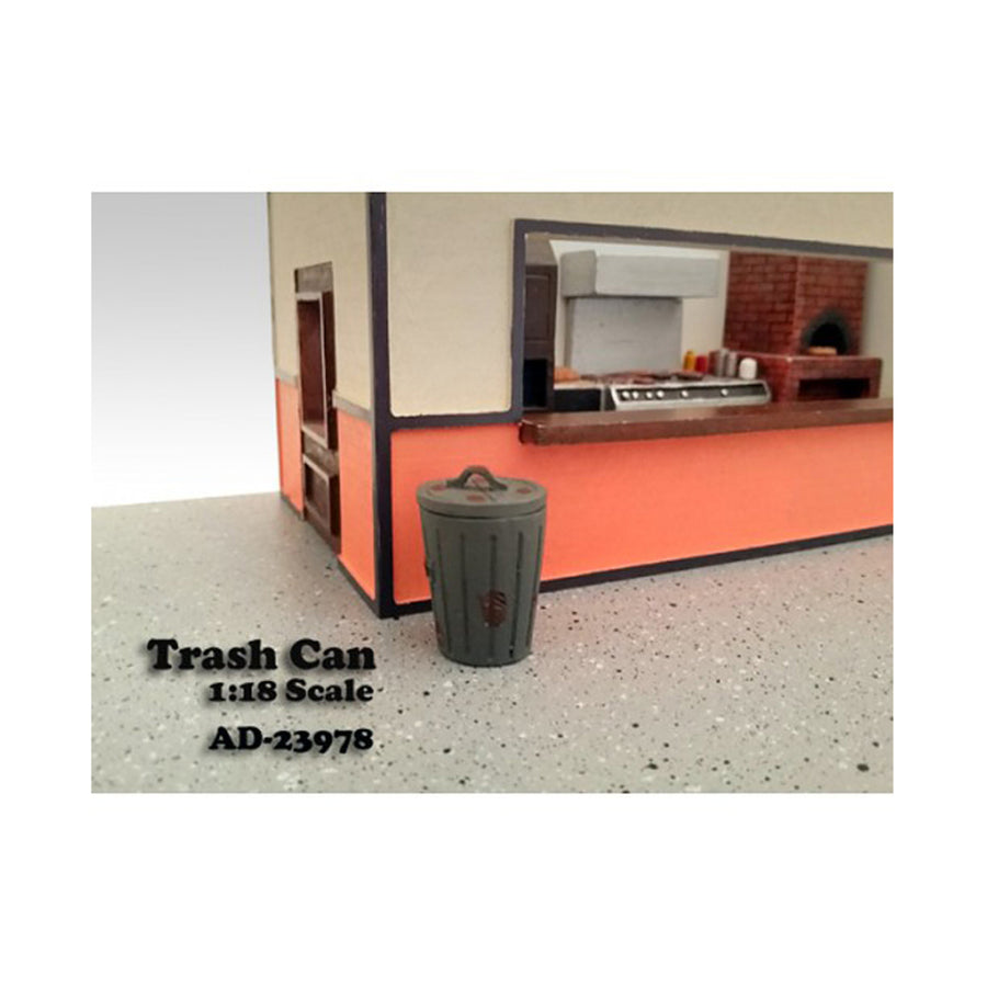 Trash Can Accessory Set Of 2 For 1:18 Scale Models By American Diorama 23978