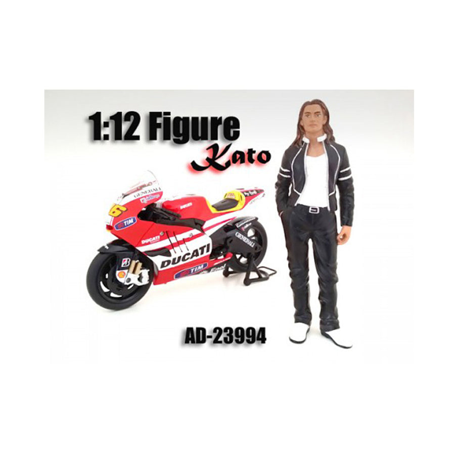 Biker Kato Figure / Figure For 1:12 Scale Motorcycles By American Diorama 23994