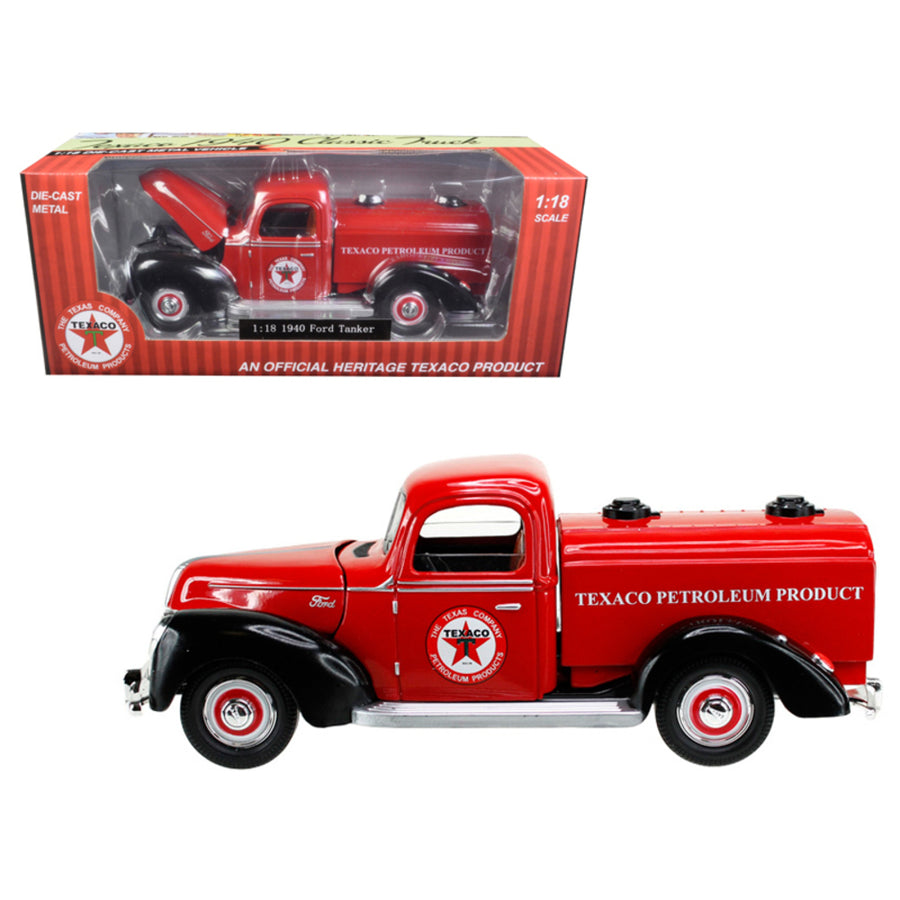 1940 Ford Tanker Texaco Red 1/18 Diecast Model Car By Beyond Infinity 0605