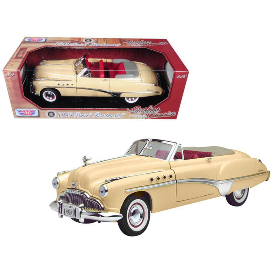1949 Buick Roadmaster Cream 1/18 Diecast Model Car By Motormax 73116cr