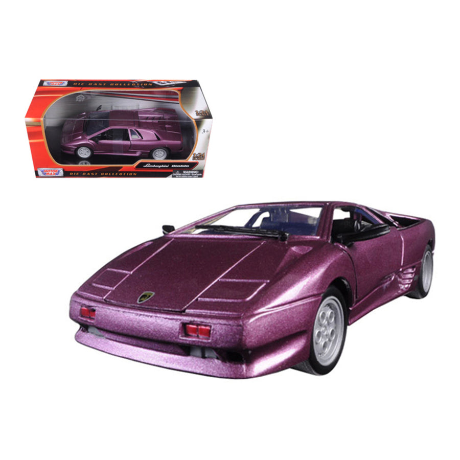 Lamborghini Diablo Purple 1/24 Diecast Model Car By Motormax 73201pur