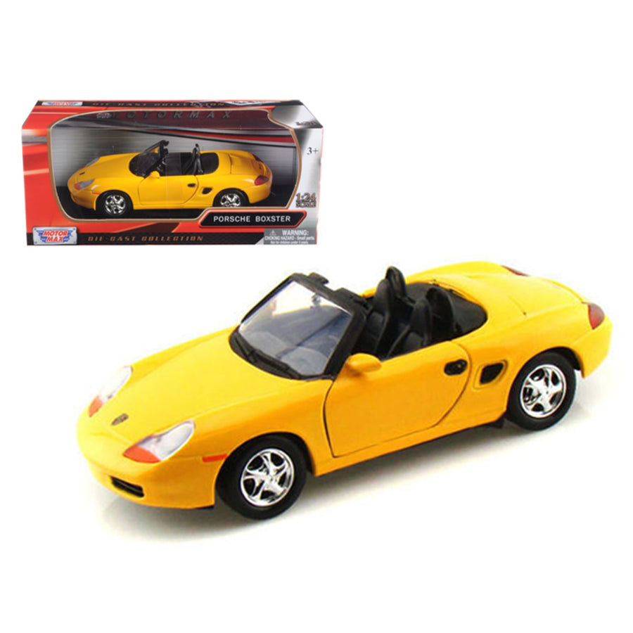 Porsche Boxster Yellow 1/24 Diecast Car Model By Motormax 73226y