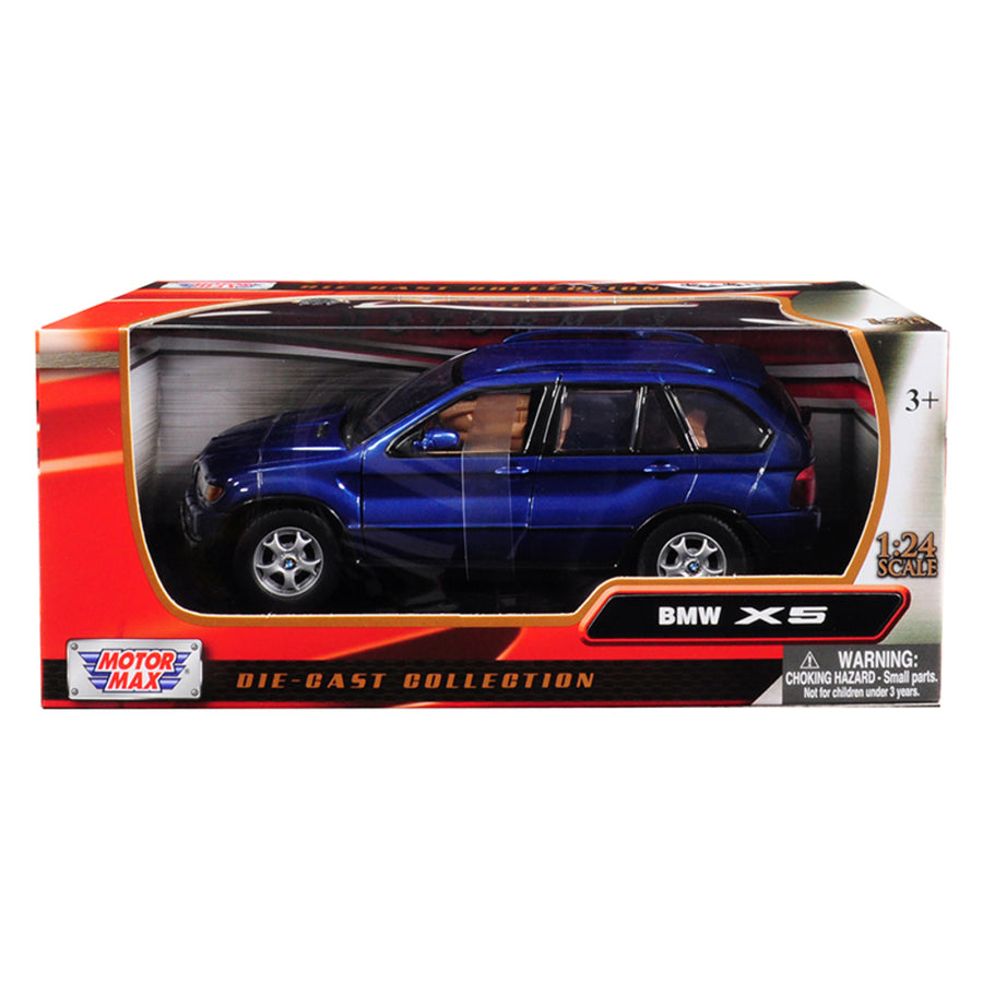 Bmw X5 Blue 1/24 Diecast Model Car By Motormax 73254bl