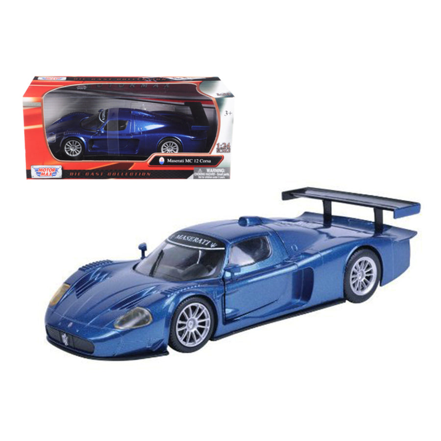 Maserati Mc 12 Corsa Blue 1/24 Diecast Car Model By Motormax 73360bl