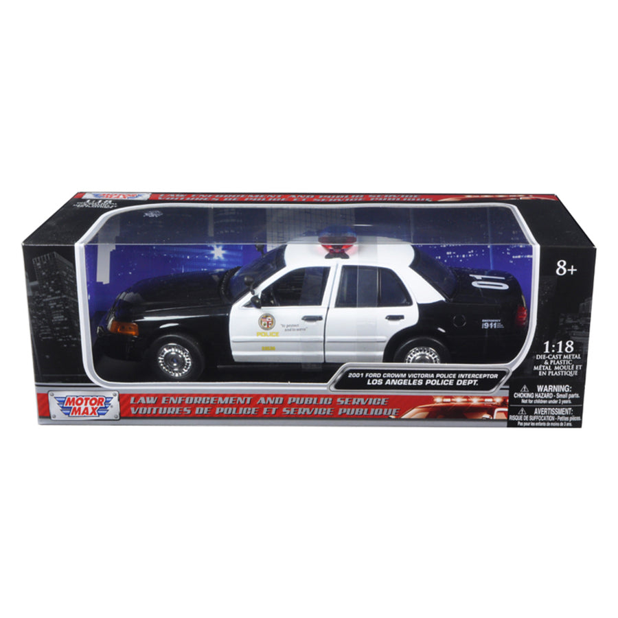 2001 Ford Crown Victoria Los Angeles Police Department Lapd Car 1/18 Diecast Car Model By Motormax 73539